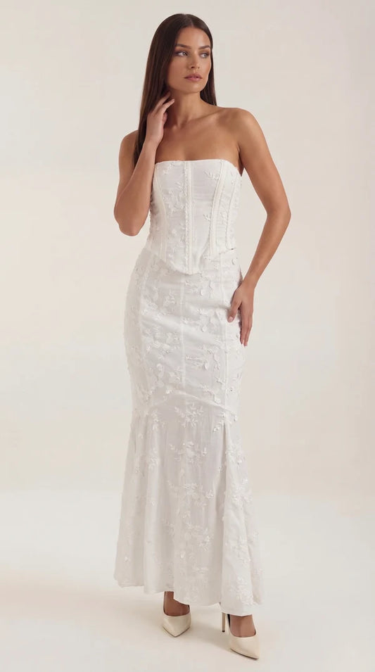 Anastasia Corset Lace Maxi Dress