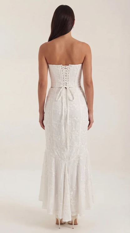 Anastasia Corset Lace Maxi Dress