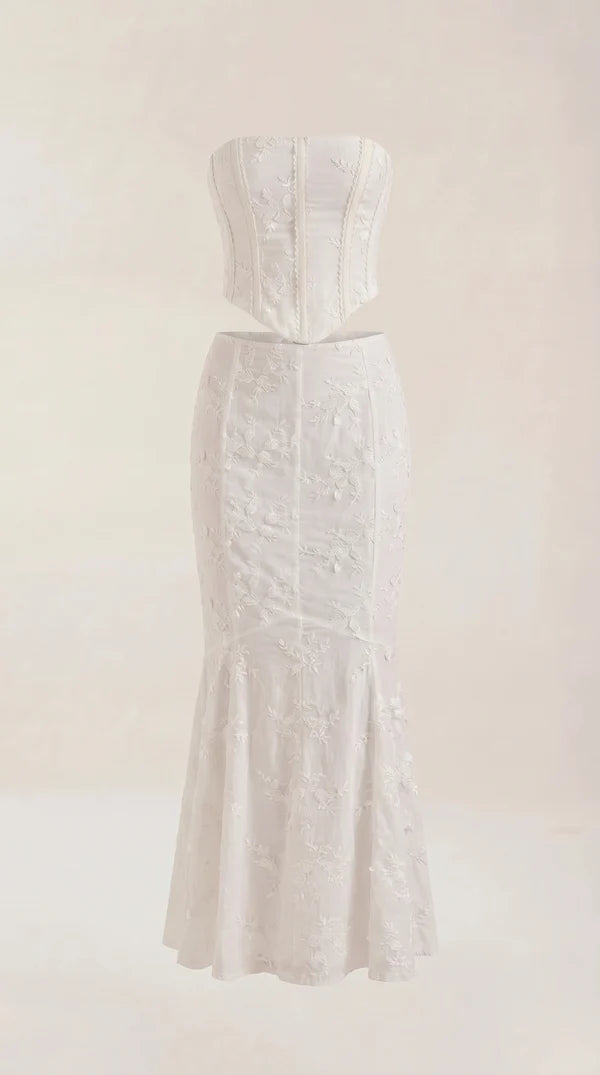 Anastasia Corset Lace Maxi Dress