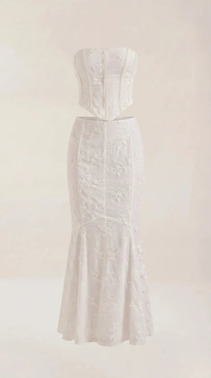 Anastasia Corset Lace Maxi Dress